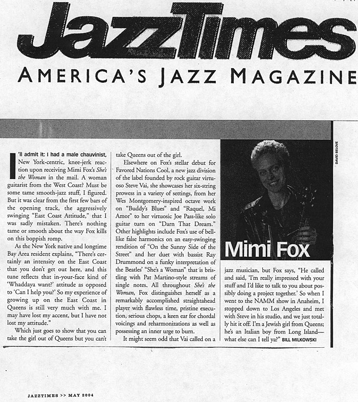 Mimi Fox's She's the Woman reviewed by Jazz Times
