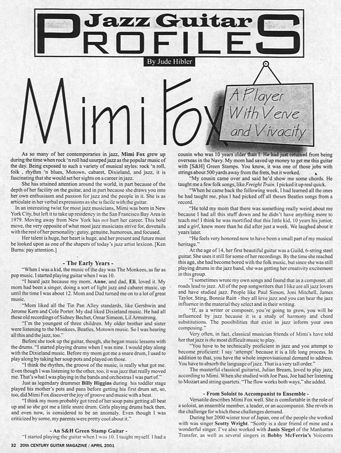 Mimi Fox - Jazz Profiles